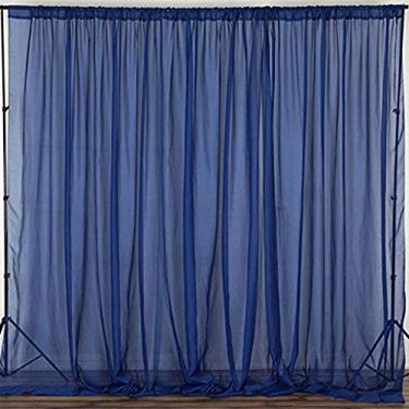 Imagem de AK TRADING CO. Painéis drapeados IFR de voile transparente de 304,8 cm de largura (3 m de largura) para pano de fundo, eventos de casamento, cortinas de teto, máscara de evento e decoração - Selecione