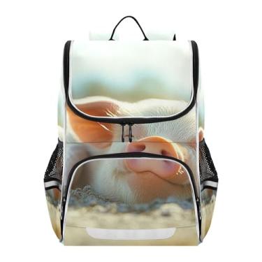 Imagem de Joisal Kids Girls' Backpack Students Large Back to School Bag Custom Piglet Sleeping Farm Print Book Bag for School Elementary Backpack for Boys Capacity 18L