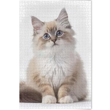 Imagem de Quebra-cabeças fofos e personalizados para adultos, 1000 peças, natureza, jogos engraçados, presentes exclusivos para adultos, arte, brinquedo, pintura, 75 x 50 cm