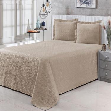 Imagem de Colcha Cobre Leito Bia Matelada 3D Para Cama Queen 200 Fios Conforto e