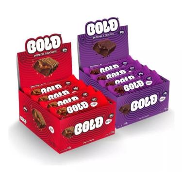 Imagem de BOLD Snacks barra de proteína - 1 Bombom Crocante + 1 Brownie e Crispies-Unissex
