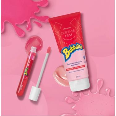 Imagem de Kit Hidratante Bubbaloo e Gloss Brilho Labial de Morango QHS - O Boticário