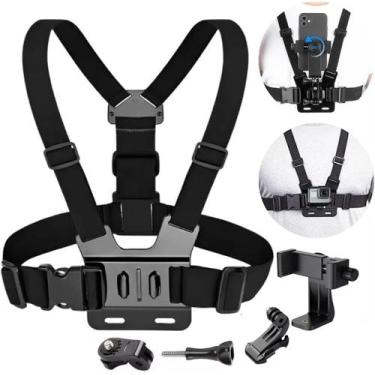 Imagem de Suporte Peitoral Ajustável para Celular e Câmeras de Ação - suporte ce