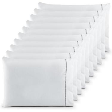 Imagem de Kit 10 Fronhas ( 5 Pares ) Percal 200 Fios 100 Algodão Ponto Palito - 