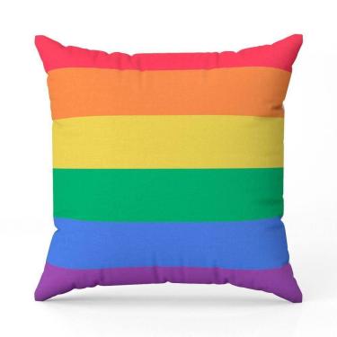 Imagem de Capa De Almofada Avulsa Estampada Bandeiras Lgbt Cores 45cm X 45cm Cor Lgbt