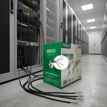 Imagem de Cabo de Rede Cat6 305 Metros 23AWG UTP Preto Deko - Congratulations St