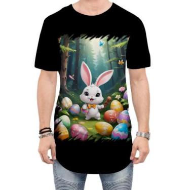 Imagem de Camiseta Longline Coelhinho da Páscoa Traço Infantil 7 - Kasubeck Stor