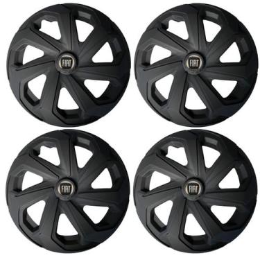 Imagem de Jogo calota esportiva 13 spider preto fosco mobi palio fire - Garagem 