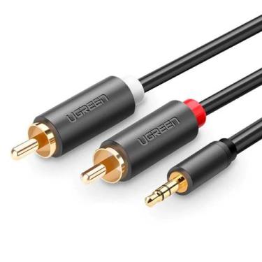 Imagem de Cabo Áudio Ugreen P2 3.5mm Para 2 Rca Macho 2m Som Estéreo