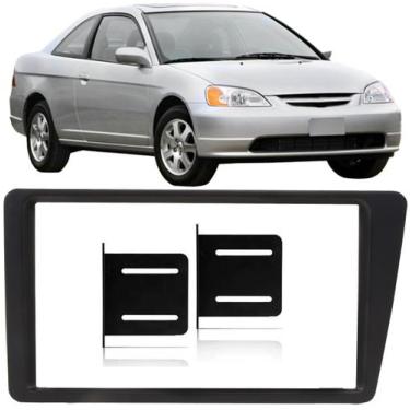 Imagem de Moldura de Painel 2 Din 7" Polegadas Honda Civic 2001 2002 2003 2004 2