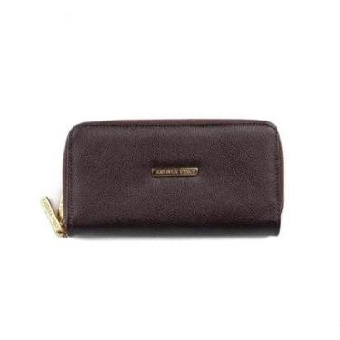 Imagem de Carteira feminina grande de couro liso Tinna-Feminino