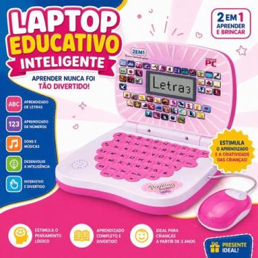Imagem de Laptop Infantil Educativo Interativo Com Jogos Luz Som Mouse Para Cria