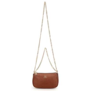Imagem de Bolsa Wj Transversal Pequena Básica - Feminina - Marrom, Marrom