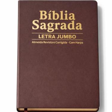 Imagem de Biblia Sagrada  Letra Jumbo  ARC com Harpa  Palavras de Jesus em Verme