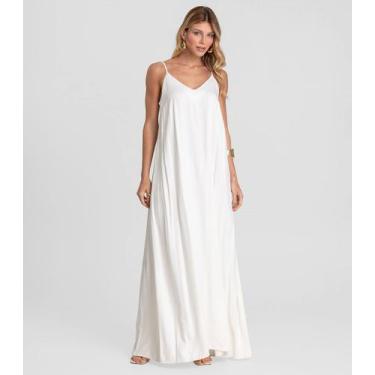 Imagem de Vestido Feminino Longo em Tecido Dianna Bege, PP, Bege