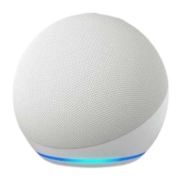 Imagem de Smart Speaker Amazon Echo Dot 5th Gen com Assistente Virtual Alexa e Sensor de Temperatura Branco