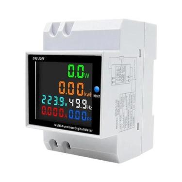 Imagem de Monitor AC 6 Em 1 Para Trilho DIN 110V 220V 380V 100A: Medidor De Tens