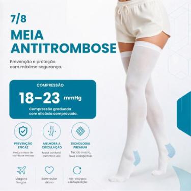 Imagem de Meia Anti trombose 7/8 18 23mmhg com Orifício de Inspeção e Silicone A
