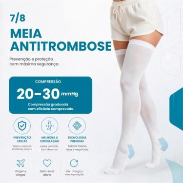 Imagem de Meia 7/8 20 30mmhg Anti Trombo Super Confort Antideslizante Para Pós O