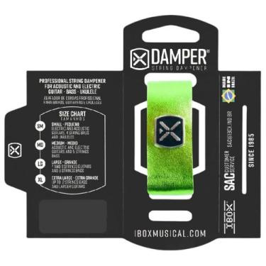 Imagem de Abafador Damper Verde Limão Metálico DMMD08 Ibox Couro Tag Metal MD Mé