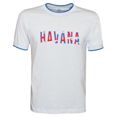 Imagem de Camiseta Liga Retrô Havana Estampa Central Branco