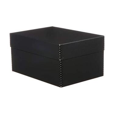 Imagem de Lineco Photo Storage Box, Holds 1000 3" x 5" or 4x6 or 5x7 Pictures, Removable Lid with 12 4"x6" Photograph Envelopes, Color: Black.