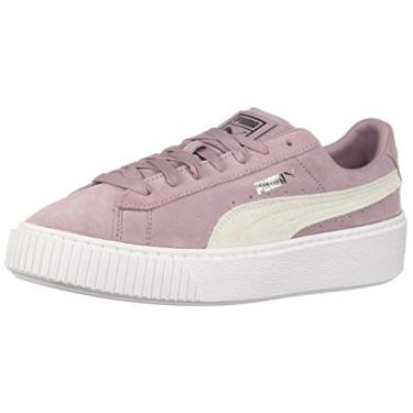 Imagem de PUMA Tênis feminino de camurça com plataforma, Sabugueiro - Puma - Prata, 10