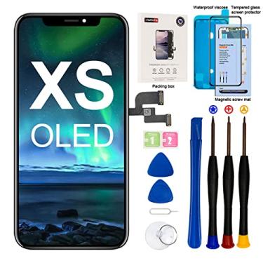 Imagem de EFAITHFIX Tela de reposição para iPhone Xs OLED [NÃO LCD] Tela de 5,8 polegadas, digitalizador de tela sensível ao toque 3D, montagem completa com kit de ferramentas de reparo, adesivo à prova d'água, vidro temperado A1920/A2097/A2098/A2099/A2100