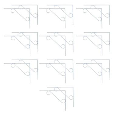 Imagem de Kit 20 Cantoneira Branca Suporte Prateleira Em S 15X10Cm