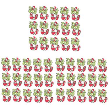 Imagem de 150 Peças botões de madeira faça você mesmo botões de madeira de natal botões mistos muleta de natal fivela de madeira botões de natal vestuário pirulito Presente botão filho Bambu