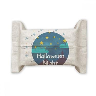Imagem de Capa de papel facial The Sky of Halloween Night para lenços de papel saco de linho de algodão