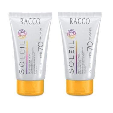 Imagem de Kit c/2 Protetor Solar Facial FPS 70 Soleil Racco 40g