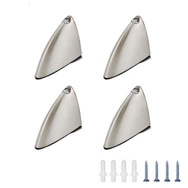 Imagem de Suporte de prateleira de vidro Rannb ajustável com grampo de vidro escovado para prateleiras de vidro – Pacote com 4