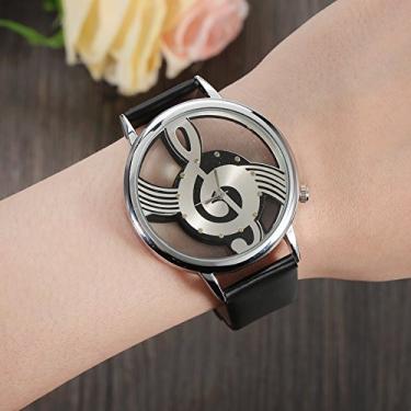 Imagem de Relógio de ponto preciso, relógio de pulso, pulseira de poliuretano analógico de quartzo para homens e meninas (preto)