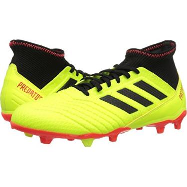 Imagem de Tênis de futebol masculino Adidas Predator 18,3 Fg, Solar Yellow/Black/Solar Red, 10.5
