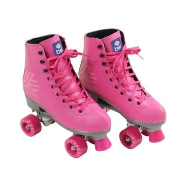 Imagem de Patins Quadro Rodas Quad Retrô 36 Rosa 756210 Bel