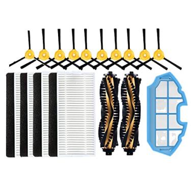 Imagem de Peças de substituição para Yeedi K600 K700 para Ecovacs Deebot N79 N79s DN622 500 N79w kit de acessórios de aspirador de pó robótico, inclui 2 escovas principais, 1 filtro primário, 4 filtros HEPA 5