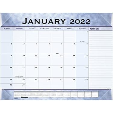Imagem de Calendário de mesa 2022 da AT-A-GLANCE, bloco de mesa mensal, 54 x 43 cm, padrão, azul ardósia (89701)