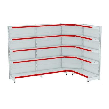 Imagem de Gondola Parede 170 Fit Ate 3 Metros 1 Canto Branco 20b Pe Ve