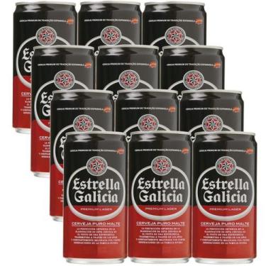 Imagem de Fardo Cerveja Puro Malte Premium Estrella Galicia Lata 350ml