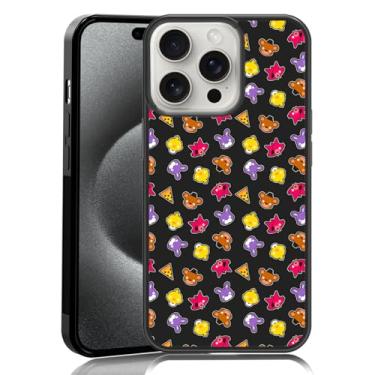 Imagem de MMYAJT Linda capa de celular com desenho animado urso e raposa adequada para iPhone 15 Pro, capa protetora de TPU à prova de choque FNAF Five Nights capa de telefone presente para meninos meninas