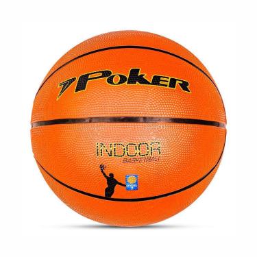Imagem de Bola de Basquete Poker Oficial N 7 Indoor Unissex Laranja-Unissex