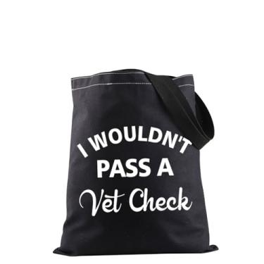 Imagem de JXGZSO Sacola de compras da Vet Crew I Wouldn't Pass A Vet Check Tote Bag Gift Horse Show Gift Horse Lover Gift Horse Trainer Gift, Bolsa de verificação veterinária, One Size