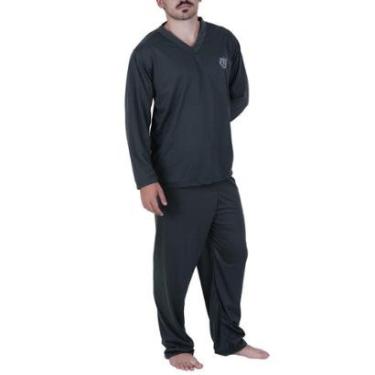 Imagem de Pijama de Inverno Manga Longa Calça Comprida Adulto Masculino Terra e Mar-Masculino