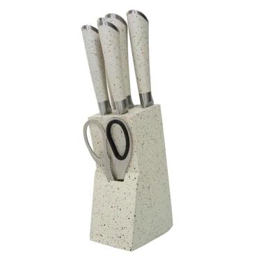Imagem de Mimo Style Jogo de Facas 6 Peças com Cepo Mármol