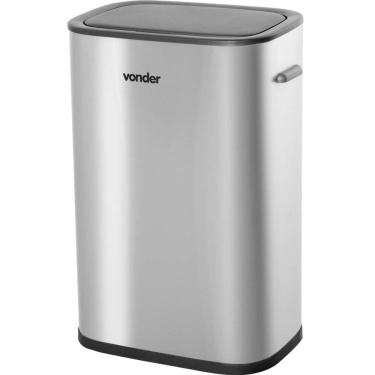 Imagem de Lixeira Inox Retangular com Sensor de Abertura 55 Litros Cin