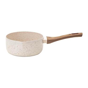Imagem de Mimo Style, Panela Papeiro em Aço Inox Antiaderente e Cabo Soft-Touch Style Cook Mármol, 16 cm - Baunilha