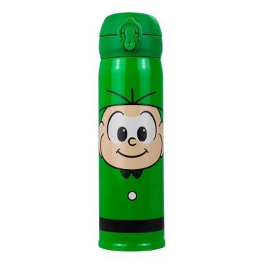 Imagem de Garrafa Térmica Verde Cebolinha 400ml - Turma Da Mônica