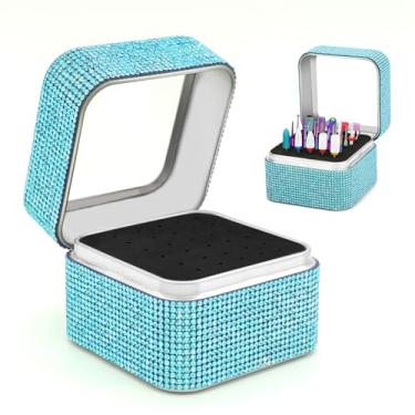 Imagem de Caixa organizadora com suporte de brocas de strass Efile para manicure (brocas não incluídas)