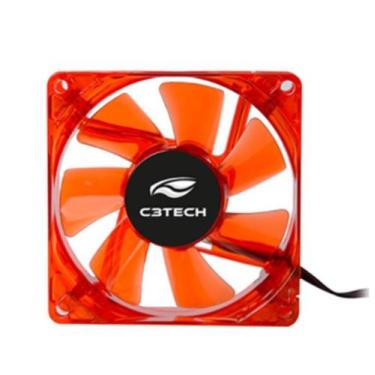 Imagem de Cooler Gamer Fan F7-L50rd Storm 8cm Led Ventilador 7 Laminas - A.R Var